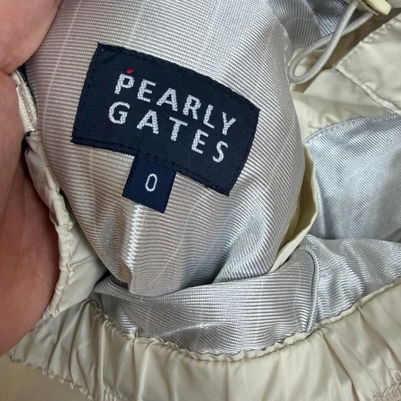 Pearly Gates White Track Pants with Black Stripes size 0 - Picture 3 of 4